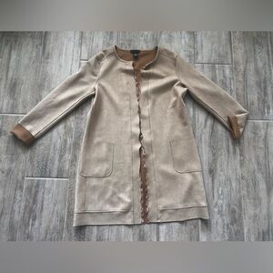 Joan Vass Faux Leather Duster Medium